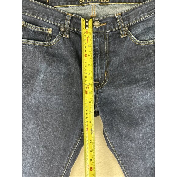 American Eagle Jeans Mens 34 X 32 Original Straight Dark Blue Denim Western - Picture 4 of 8